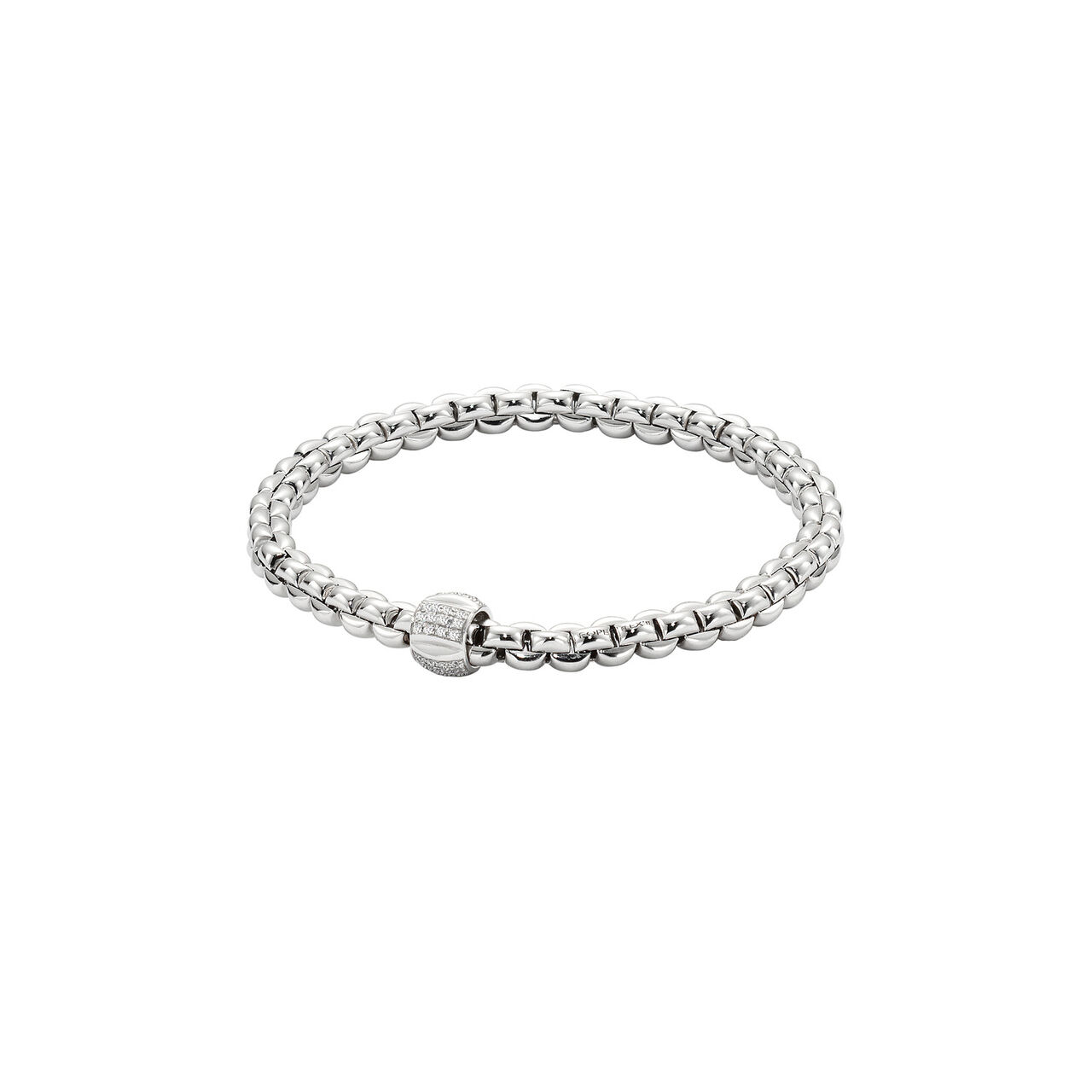  Eka  Small Flex'it White Gold and Diamond Pav&eacute; Bracelet image number 0